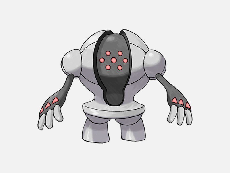 Official artwork of Registeel, a Steel-type Pokémon