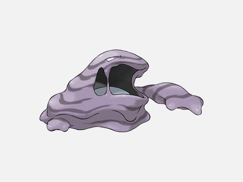 Official artwork of Muk, a Poison-type Pokémon