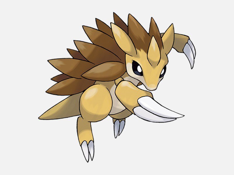 Official artwork of Sandslash, a Ground-type Pokémon