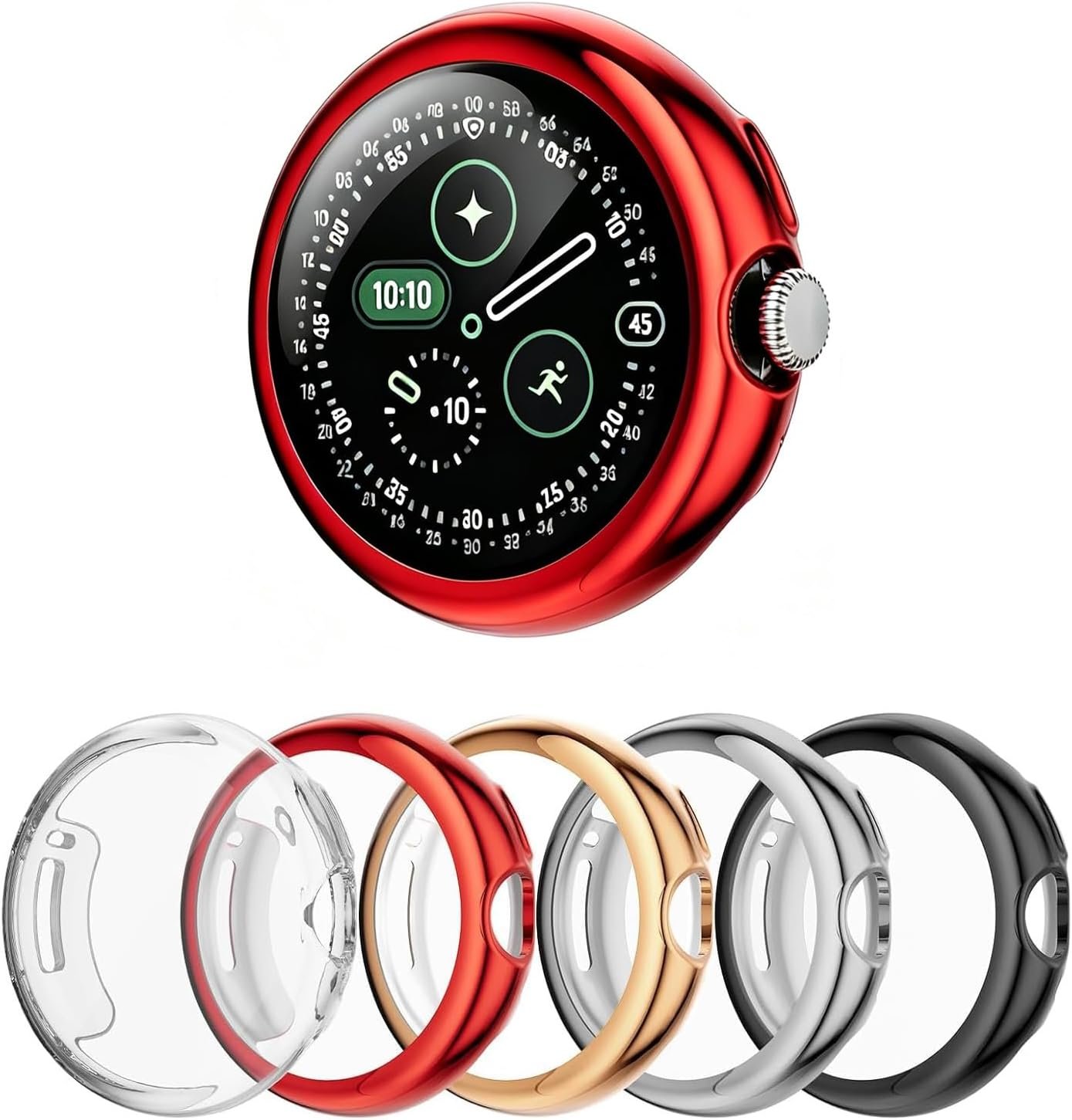 Rc-Z five-pack of TPU protector cases for the 41mm Google Pixel Watch 4