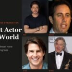 Portraits of six of the richest actors in the world, including Tyler Perry and Shah Rukh Khan