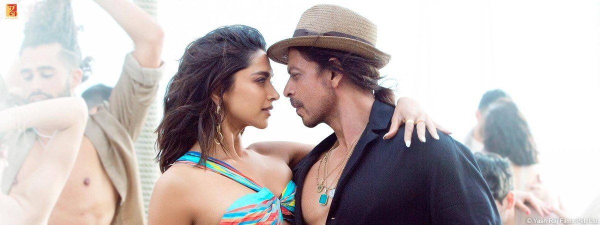Shah Rukh Khan and Deepika Padukone in a promotional still from the 2023 film Pathaan