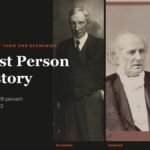 Richest Person in History headline beside photographs of Rockefeller, Carnegie and Vanderbilt and a Roman head of Augustus