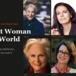 Portraits of six of the ten richest women in the world, including Alice Walton and Melinda French Gates