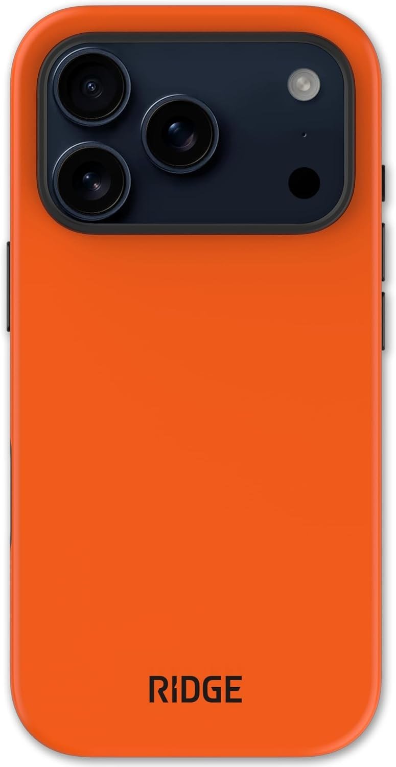 Ridge Everyday phone case for iPhone 17 Pro in orange