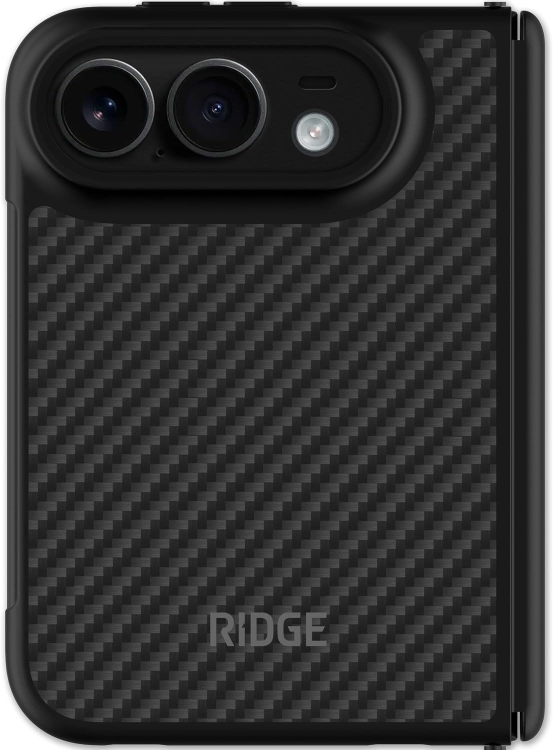 Ridge Everyday Phone Case for iPhone Duo in Carbon finish, back view