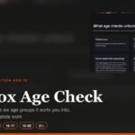 Roblox age check with the six age group bands from 5-8 to 21 plus