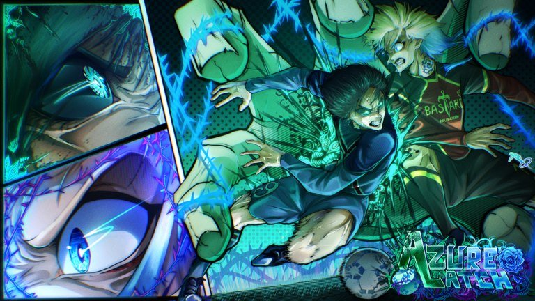 Azure Latch thumbnail showing football players on a blue lit pitch