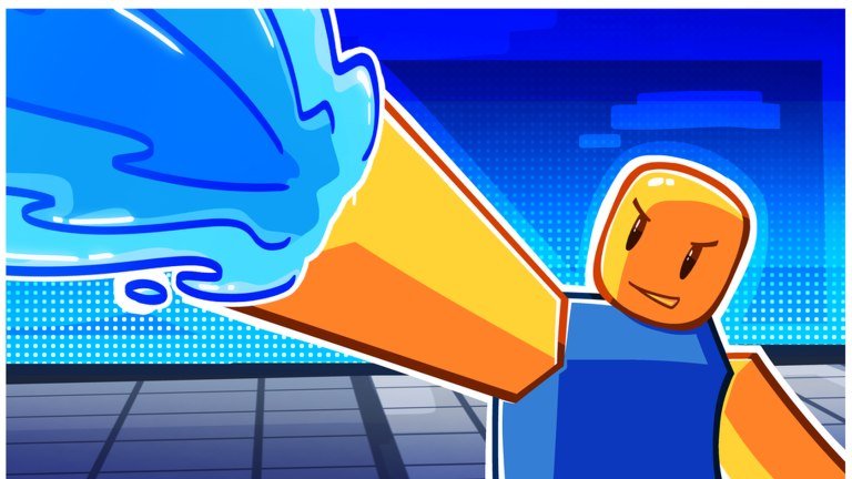 Ability Arena thumbnail showing a blocky character firing an elemental blast