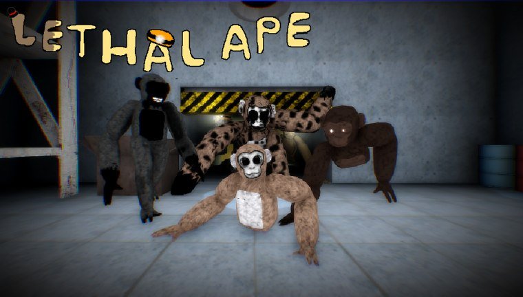 Lethal Ape thumbnail showing an ape character inside a laboratory corridor