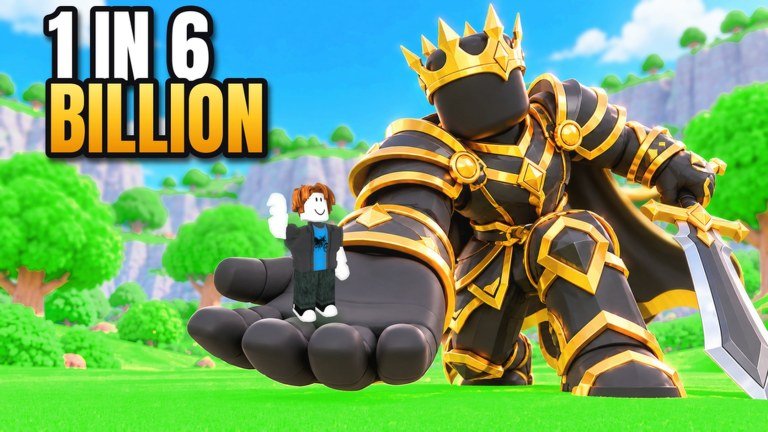 Roll A Stickman card rated one in six billion showing a crowned knight