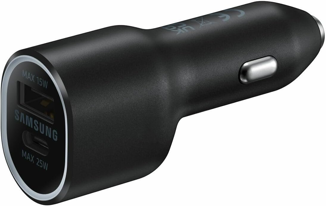 Samsung Galaxy official 40W dual port car charger in black