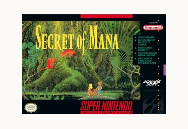 Secret of Mana Super Nintendo box art