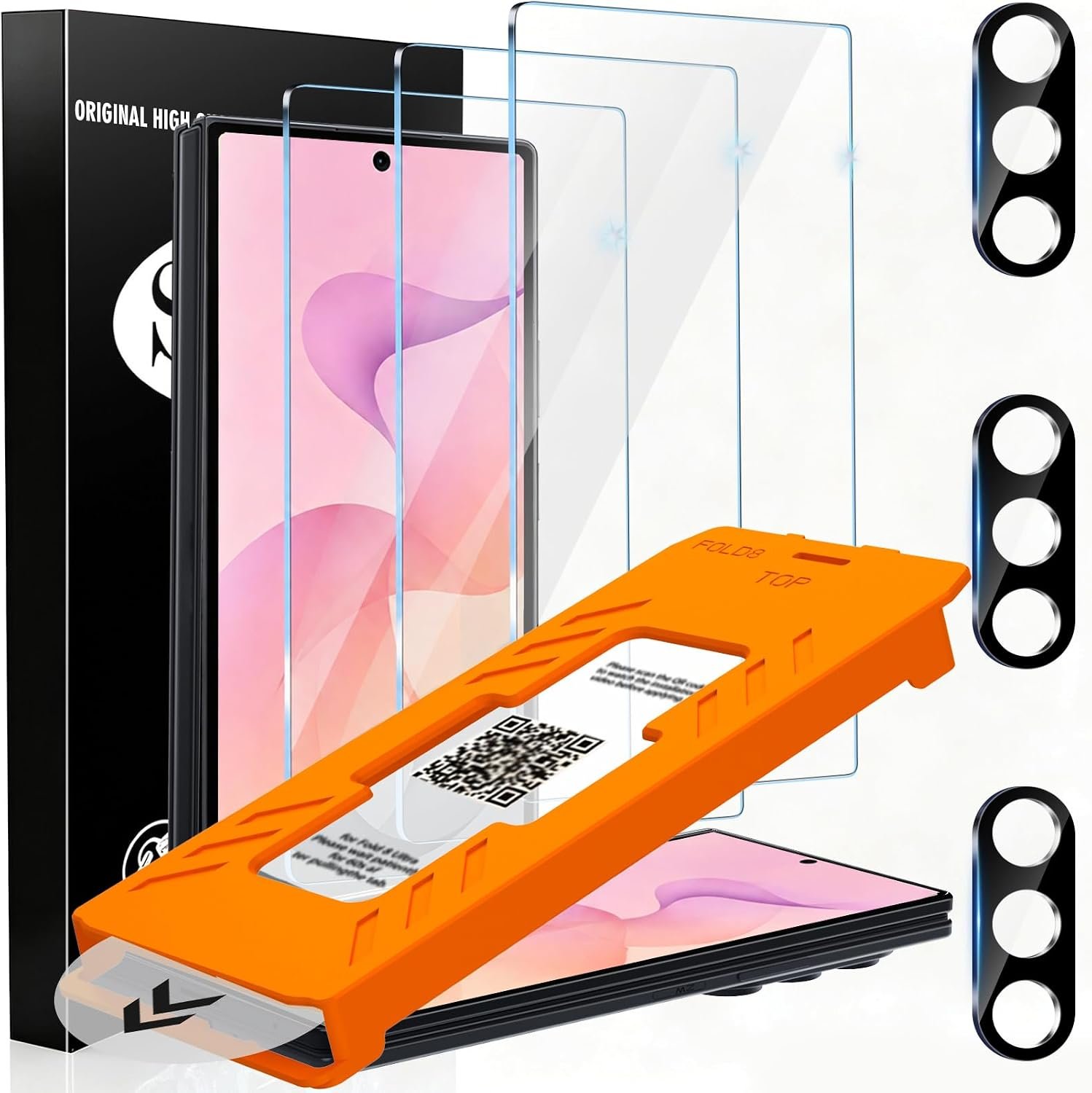 SiHPuoy tempered glass screen and camera lens protector set for the Samsung Galaxy Z Fold 8 Ultra