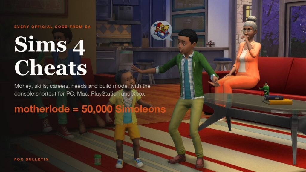 Sims 4 characters with the headline Sims 4 Cheats