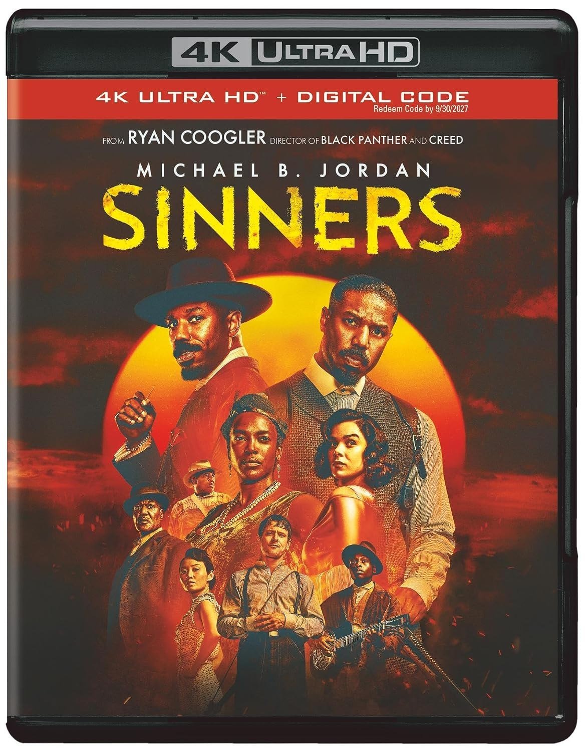 Sinners 4K Ultra HD case with Michael B. Jordan and the cast