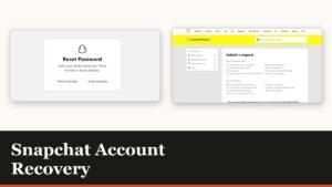 The Snapchat accounts portal reset password screen