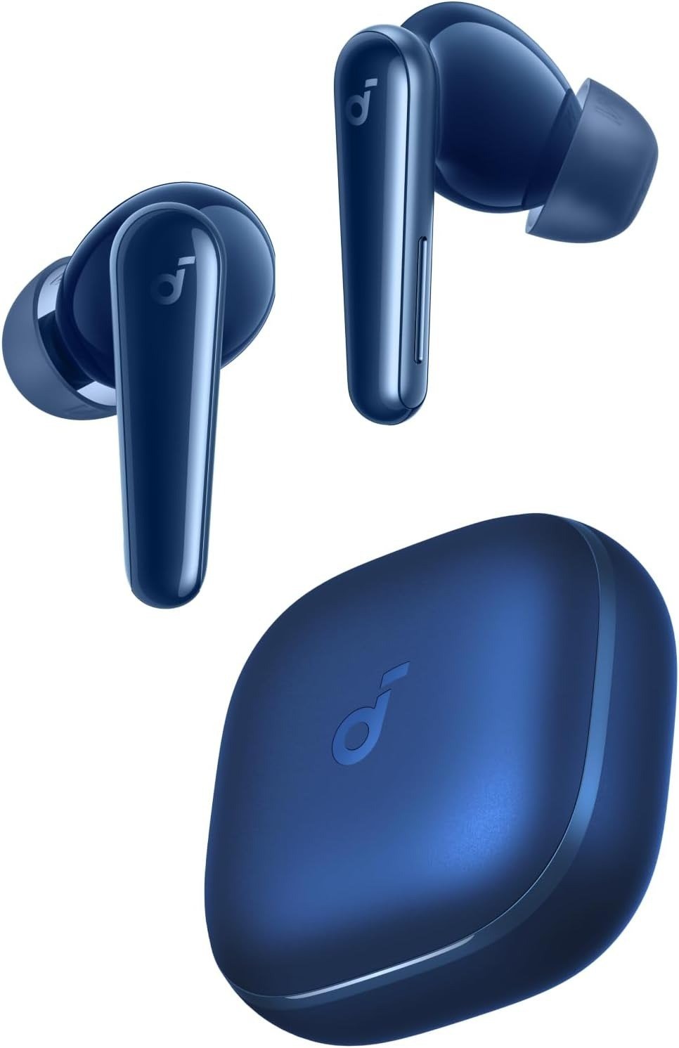 Soundcore Liberty 5 earbuds in blue with charging case