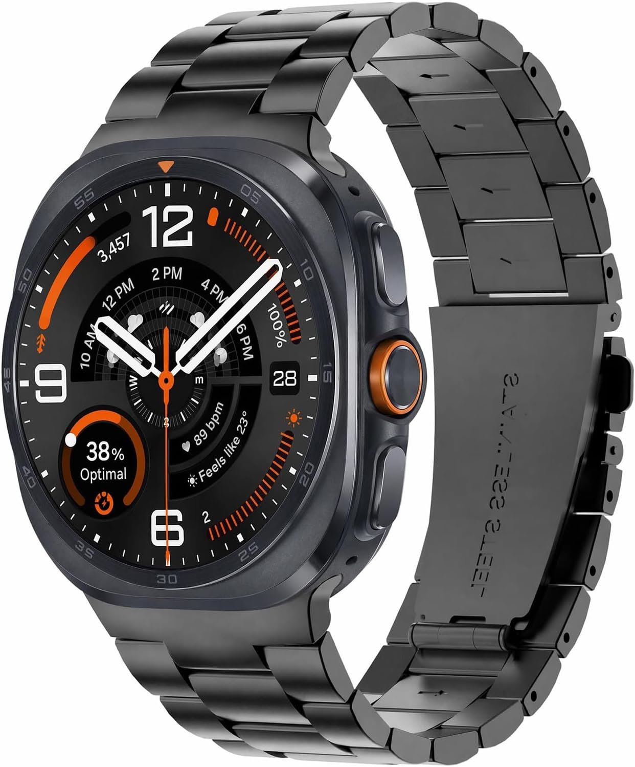 SPGUARD stainless steel no gap metal band for the 47mm Samsung Galaxy Watch Ultra 2