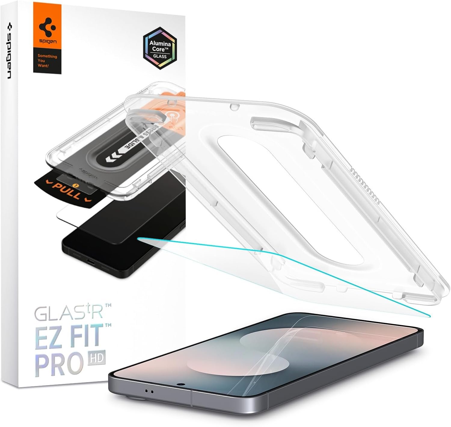Spigen GlasTR EZ FIT Pro tempered glass screen protector for the Samsung Galaxy S25 FE