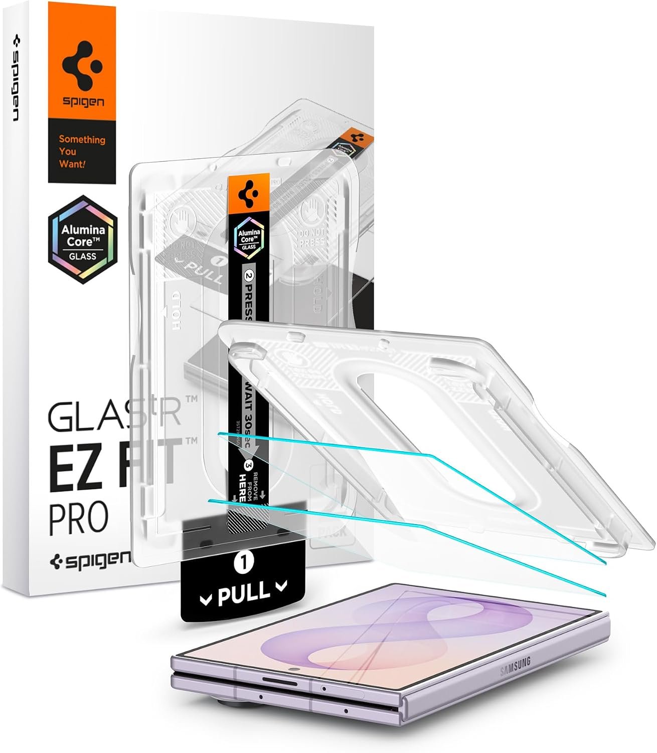 Spigen GlasTR EZ FIT tempered glass screen protector for the Samsung Galaxy Z Fold 8