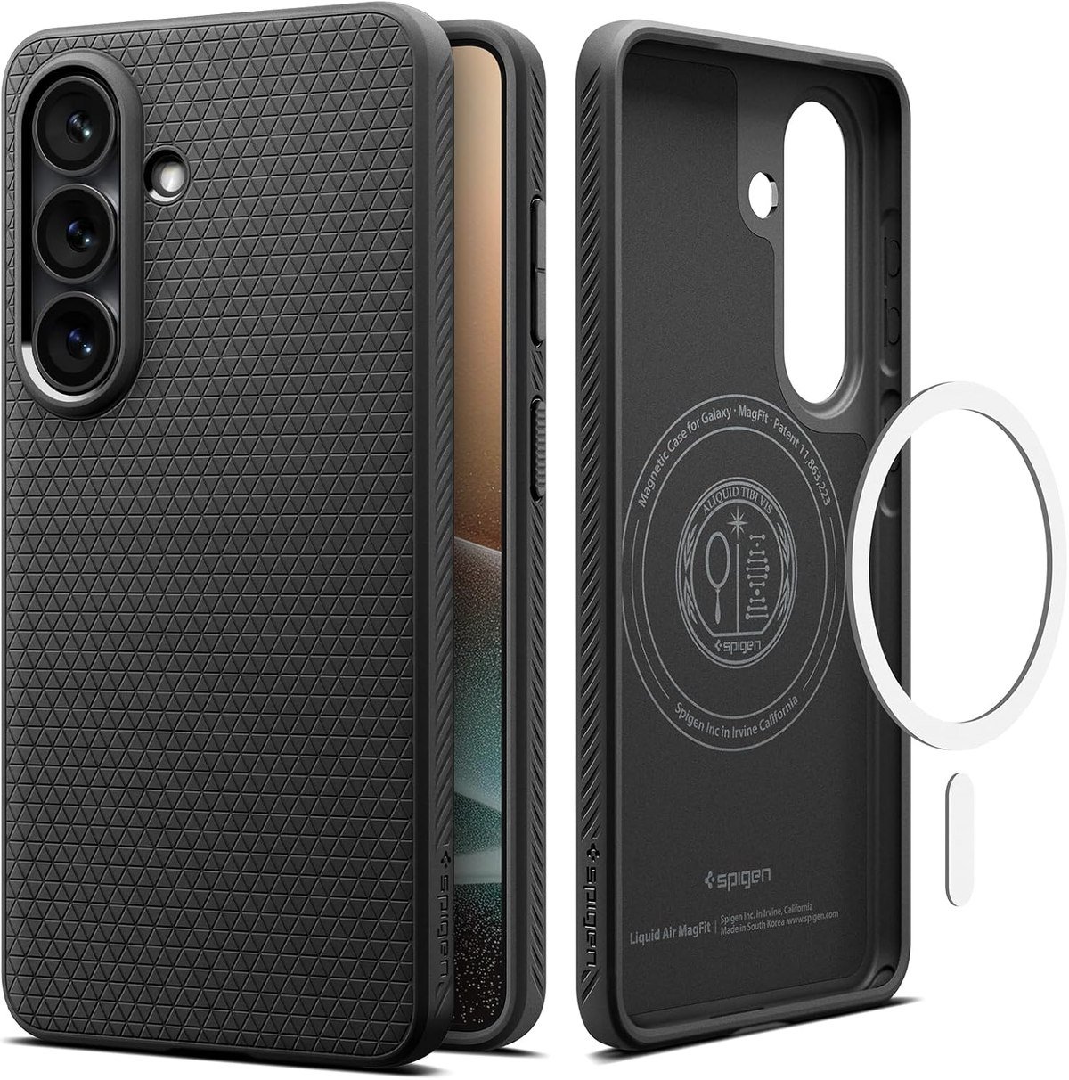 Spigen Liquid Air MagFit case for Galaxy S26 in matte black