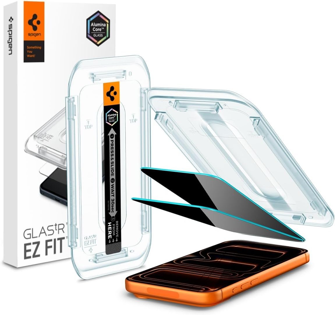 Spigen privacy screen protector darkened when viewed from the side