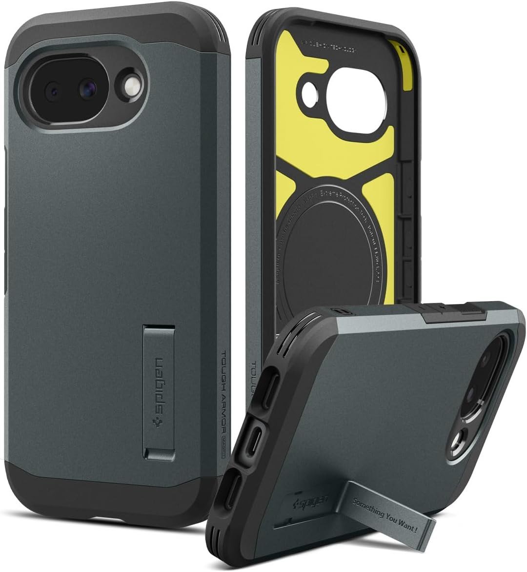 Spigen Tough Armor MagFit case for Pixel 10a in Abyss Green