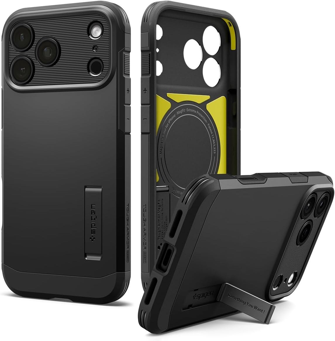 Spigen Tough Armor T MagFit case for iPhone 17 Pro in black