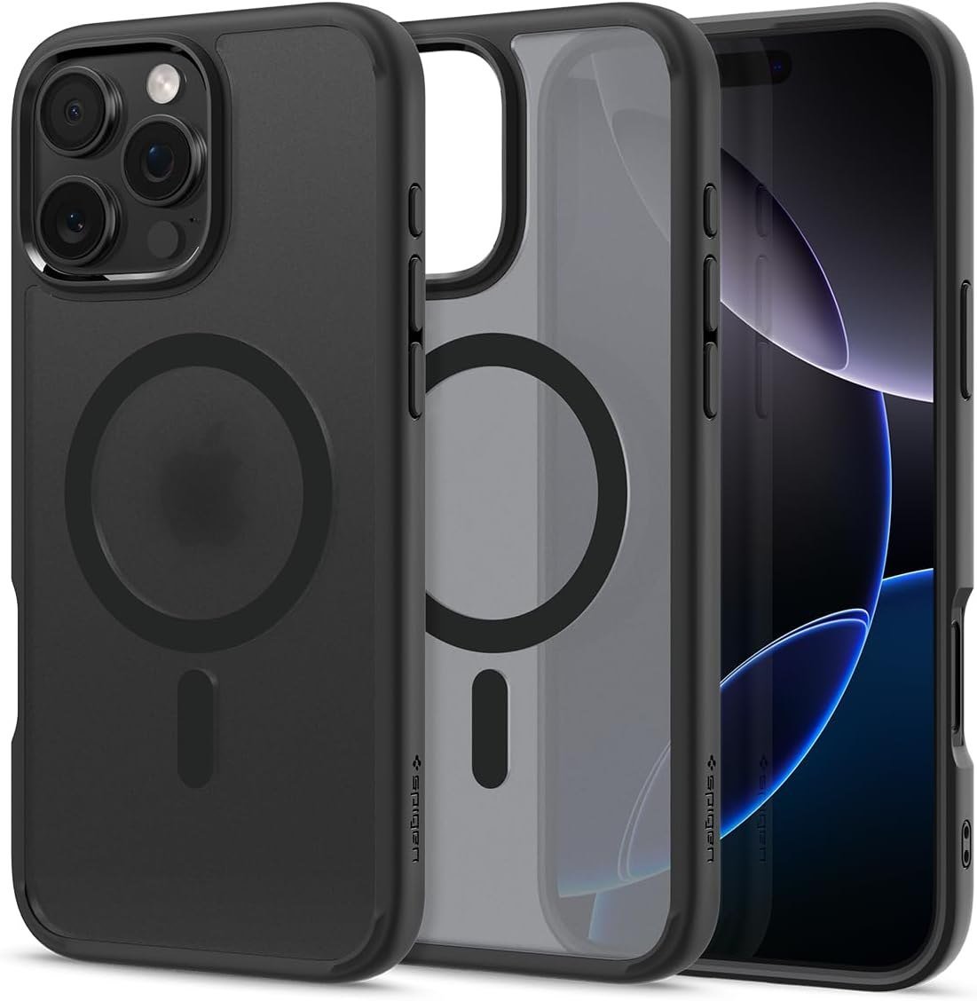 Spigen Ultra Hybrid MagFit case for iPhone 16 Pro in frost black