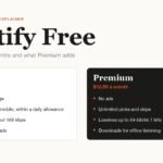 Spotify Free graphic comparing the free plan with Premium