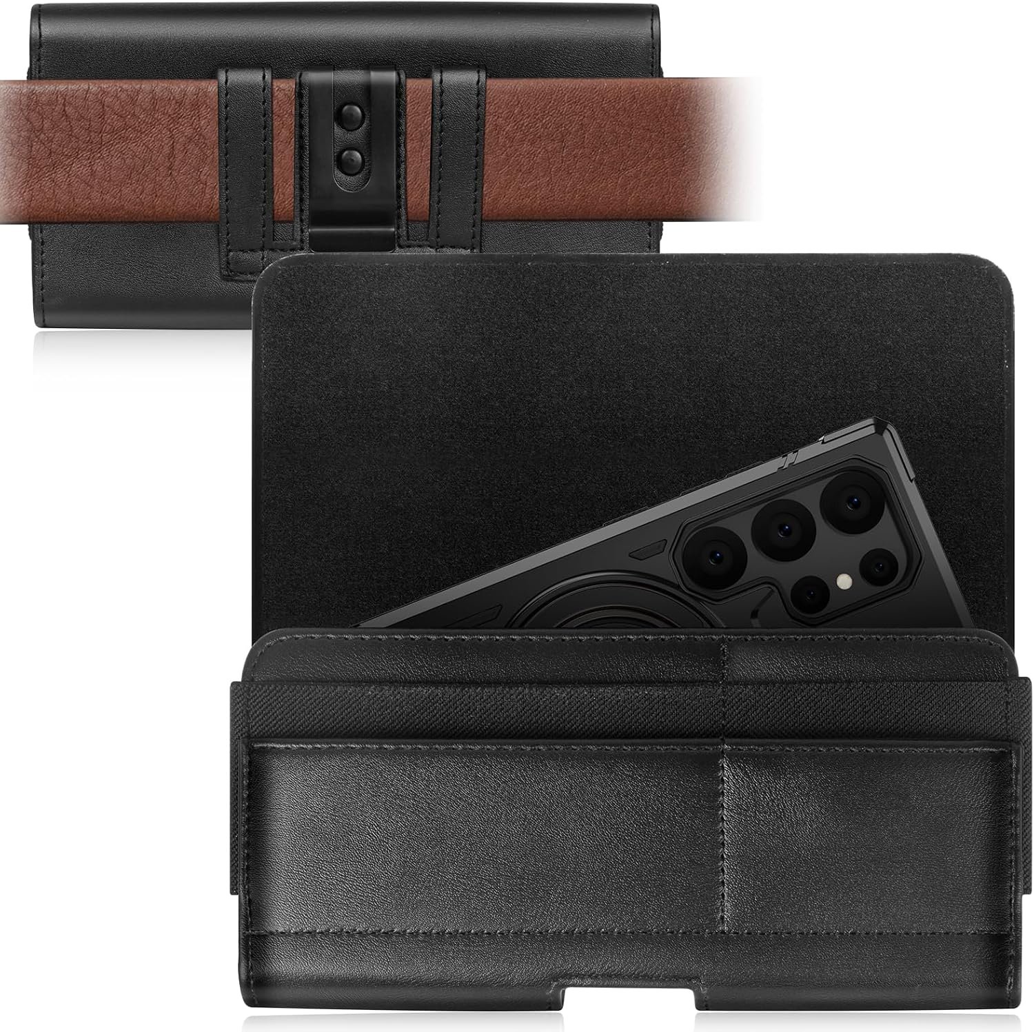 SQMCase leather phone holster with belt clip for the Galaxy Z Fold 8 Ultra and Z Fold 7