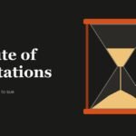 Statute of Limitations headline beside an hourglass with most of the sand run through