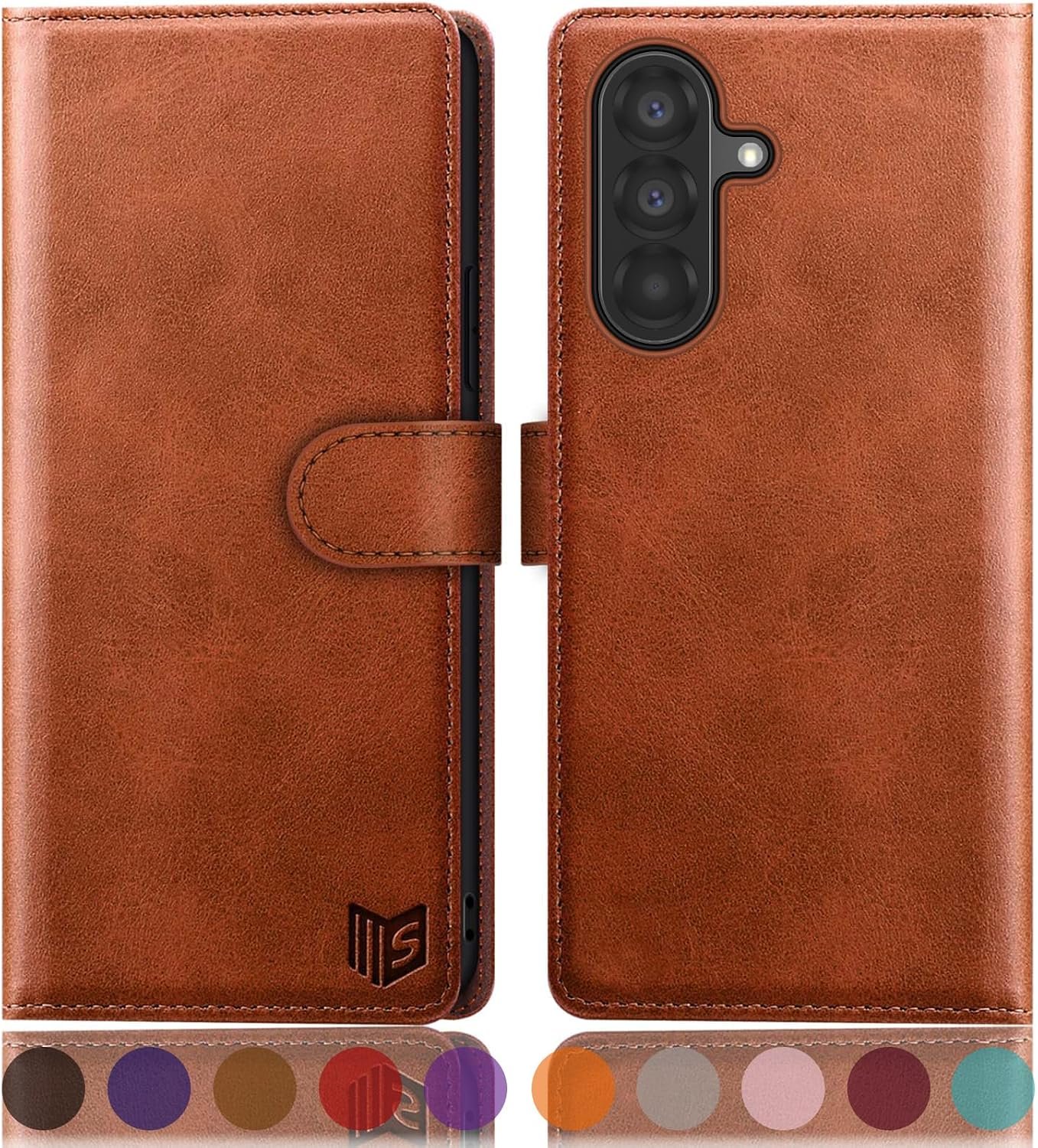 SUANPOT leather wallet case with RFID blocking card holder for the Samsung Galaxy A56