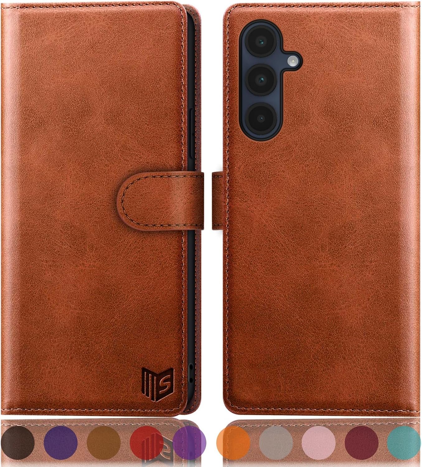 SUANPOT leather wallet case with RFID blocking card holder for the Samsung Galaxy A16 5G