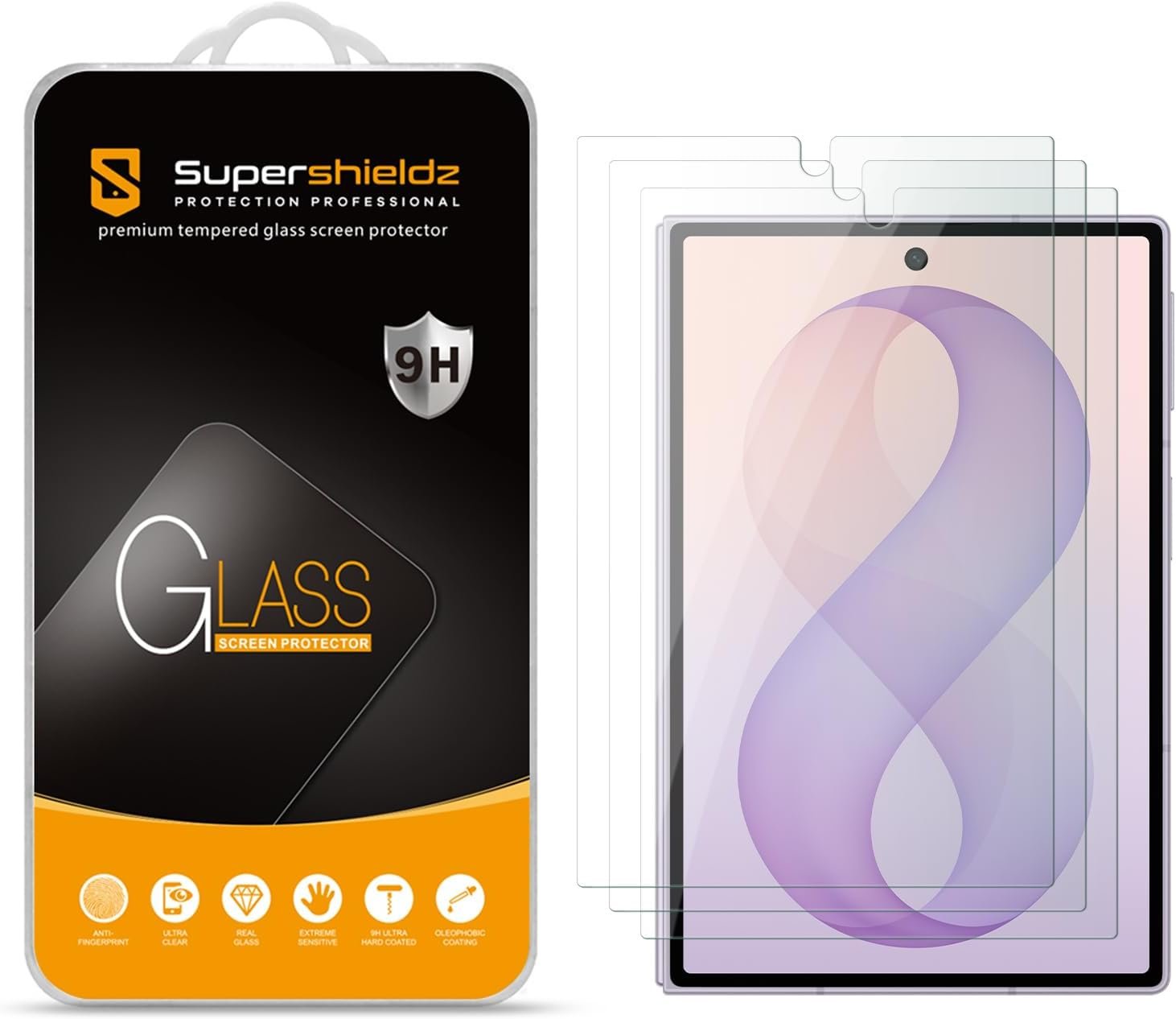 Supershieldz three-pack tempered glass screen protector for the Samsung Galaxy Z Fold 8