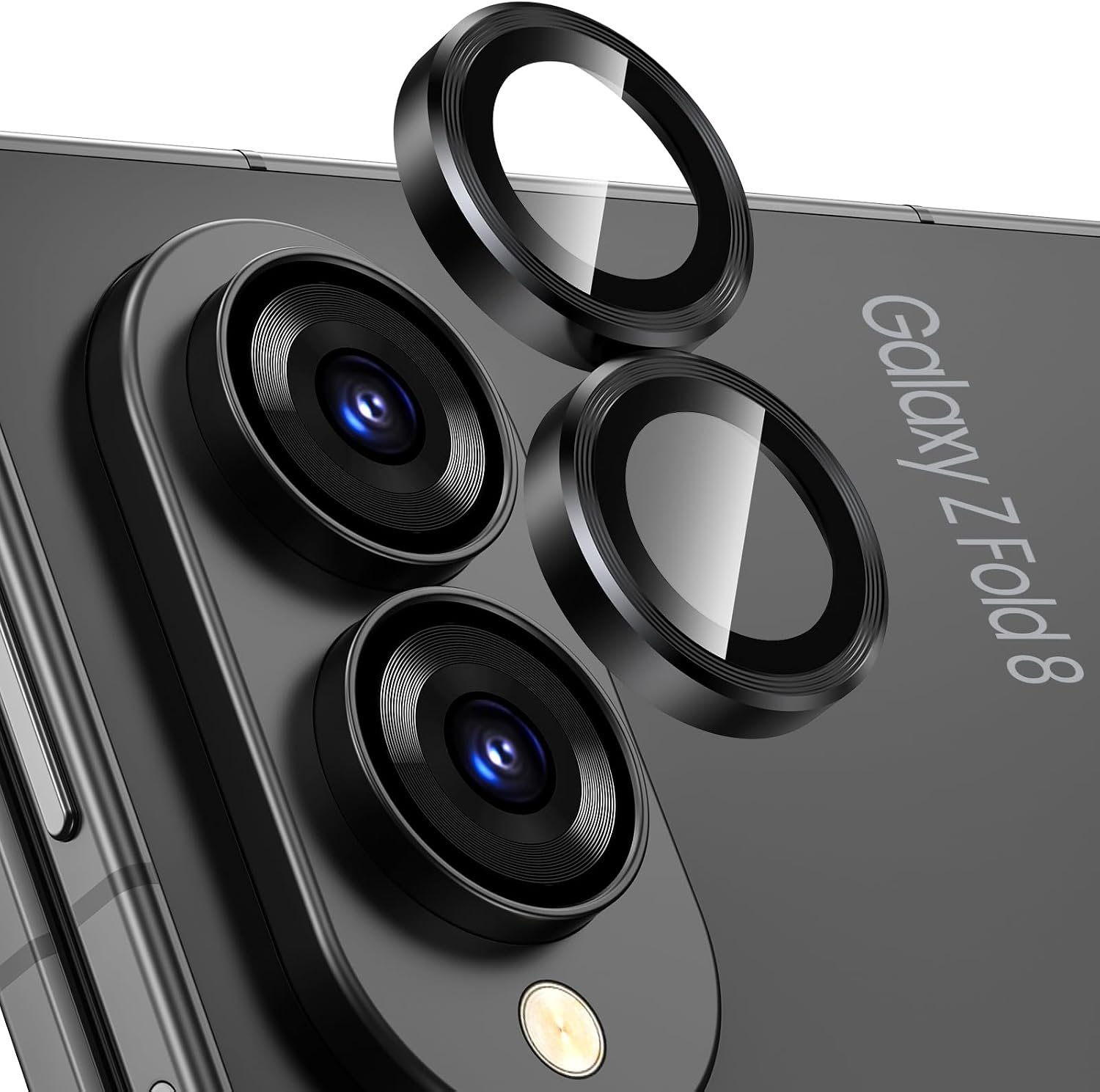 Tensea aviation aluminium camera lens protector with spiral texture for the Samsung Galaxy Z Fold 8