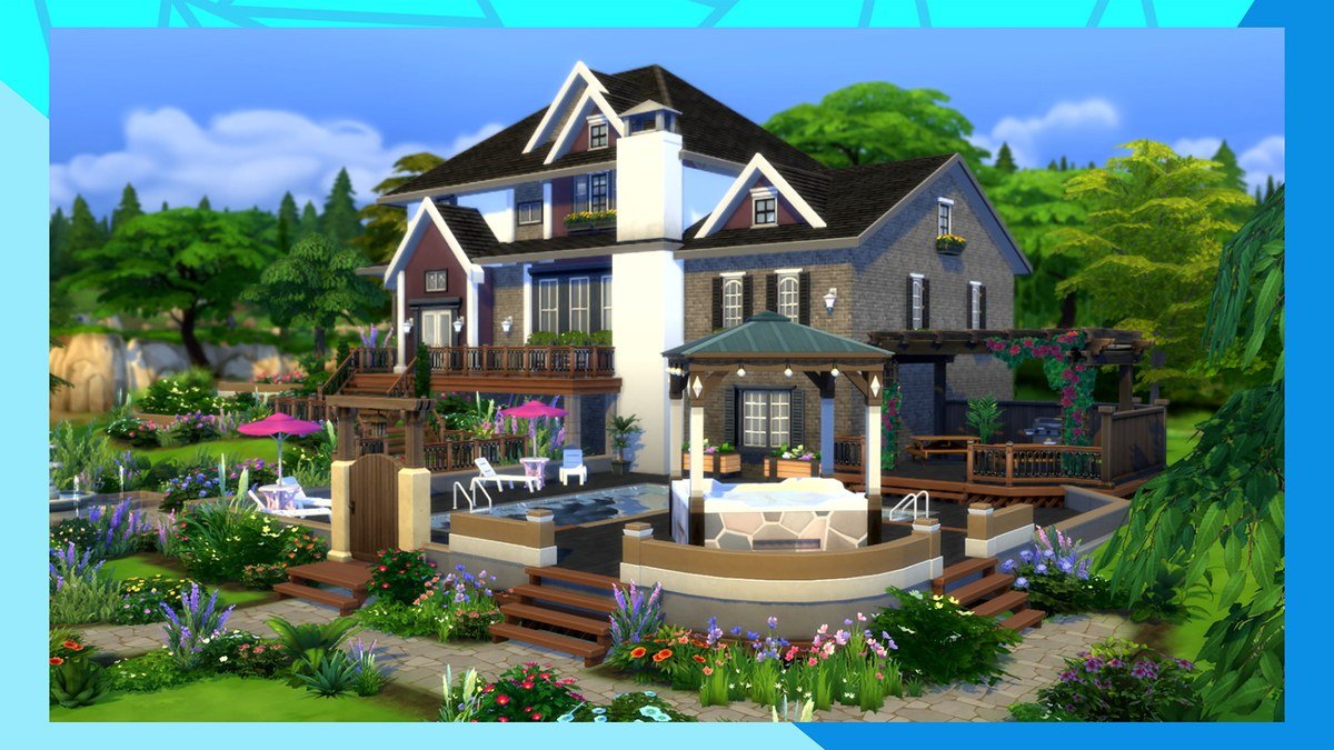 A neighborhood view in The Sims 4