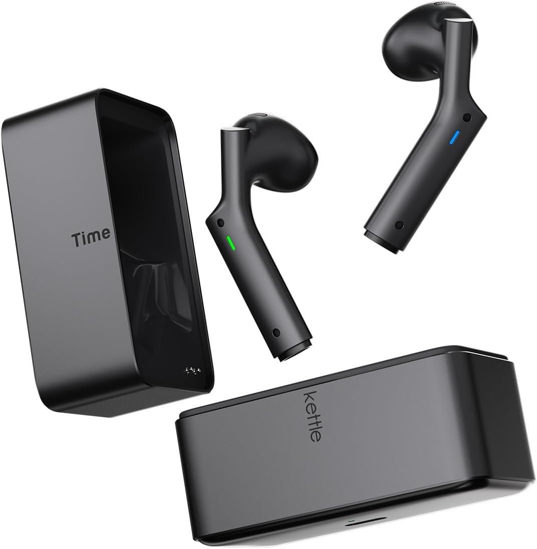 Timekettle W4 Plus AI translation earbuds with silicone ear fins and bone conduction pickup