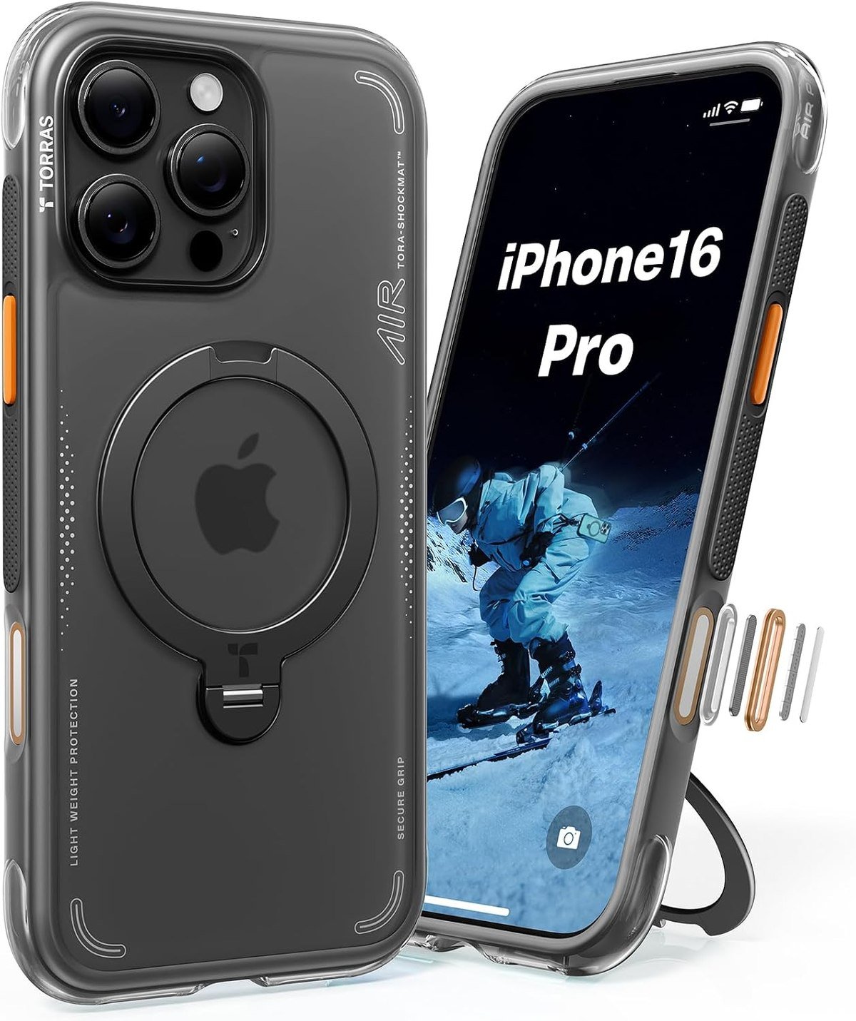TORRAS Ostand Q3 Air case with ring stand for iPhone 16 Pro