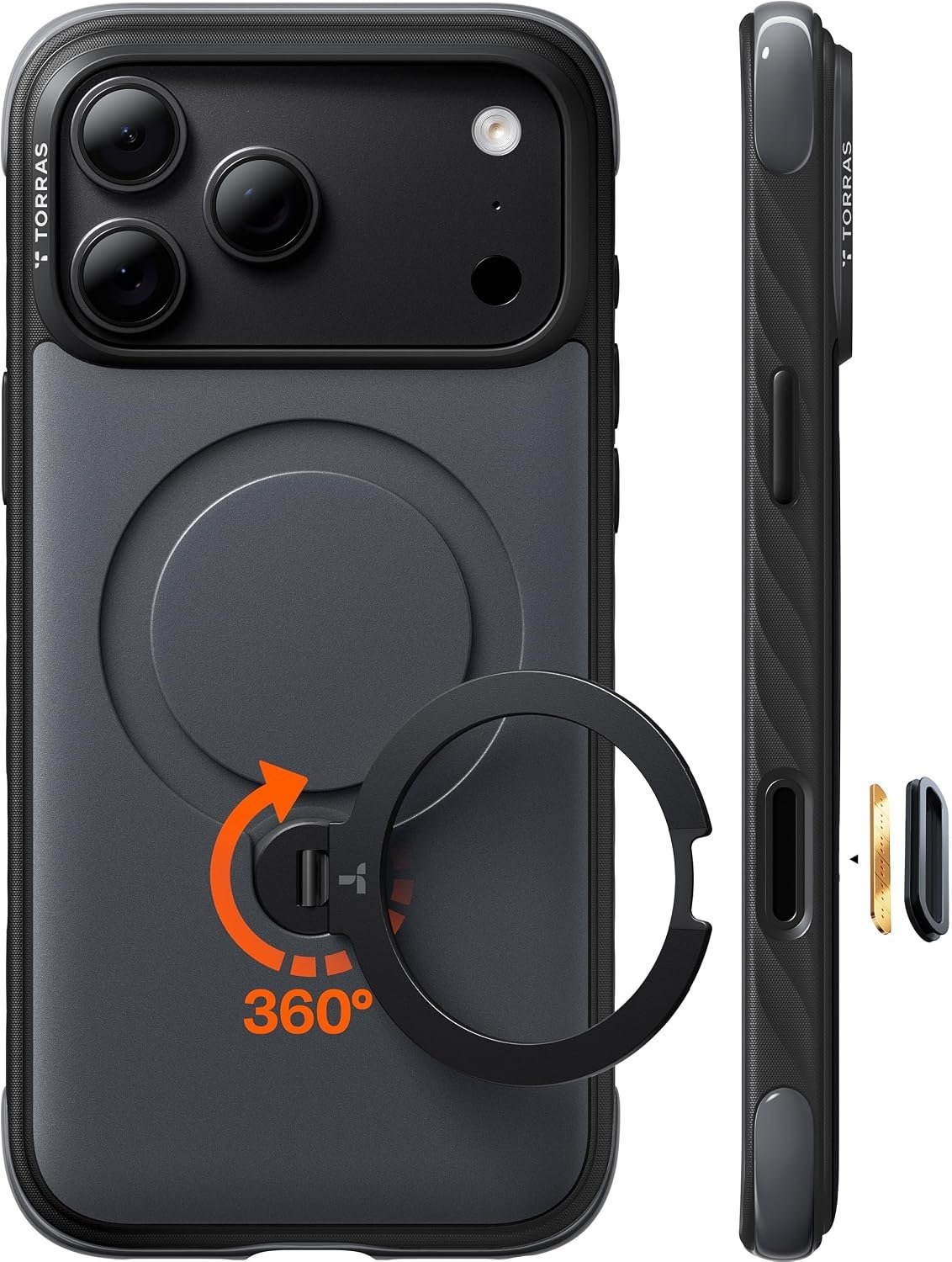 TORRAS Q3 Rugged case for iPhone 18 Pro with its 360-degree magnetic stand