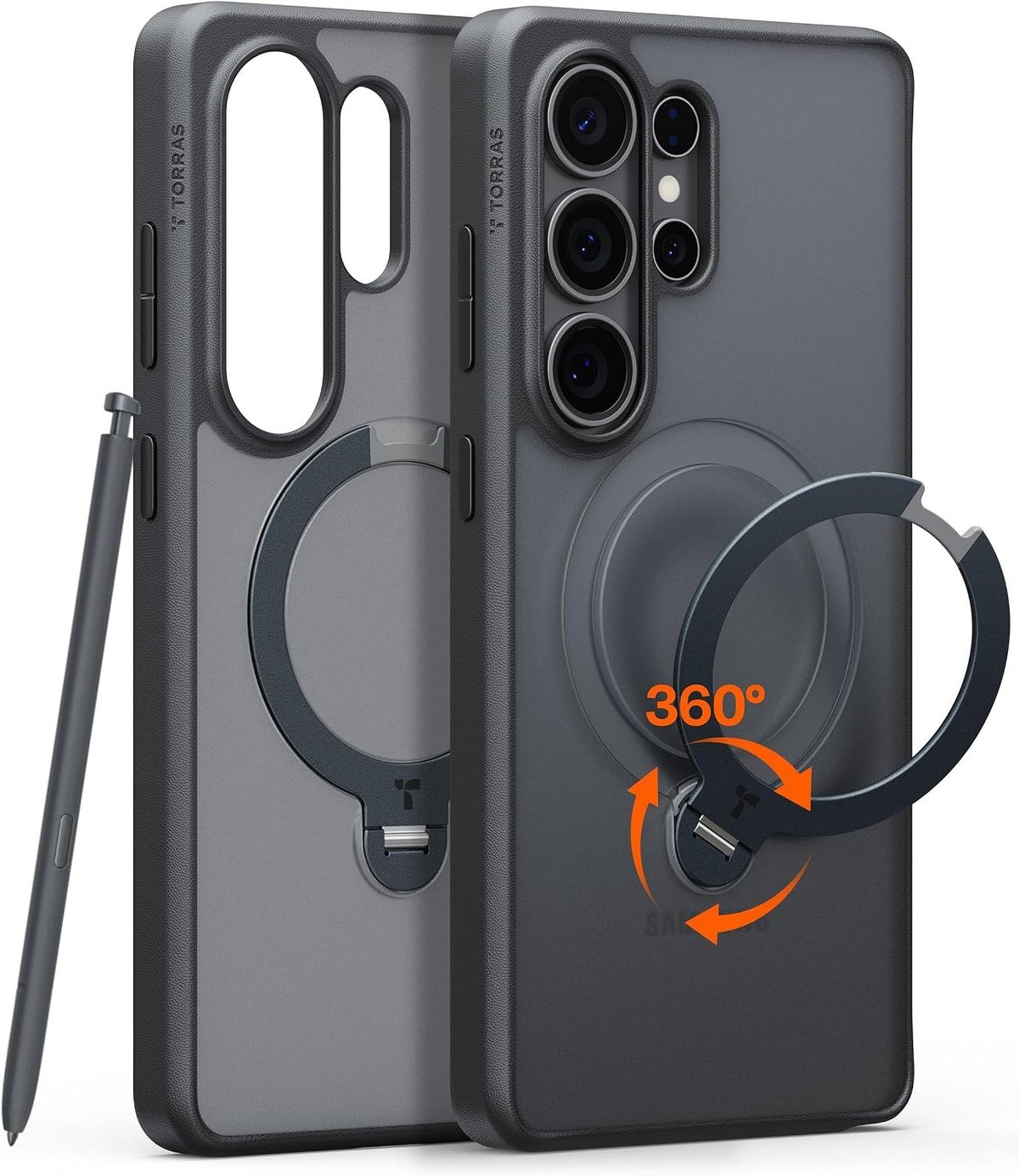 TORRAS Q3 Spin case for Galaxy S26 Ultra with its 360 ring stand