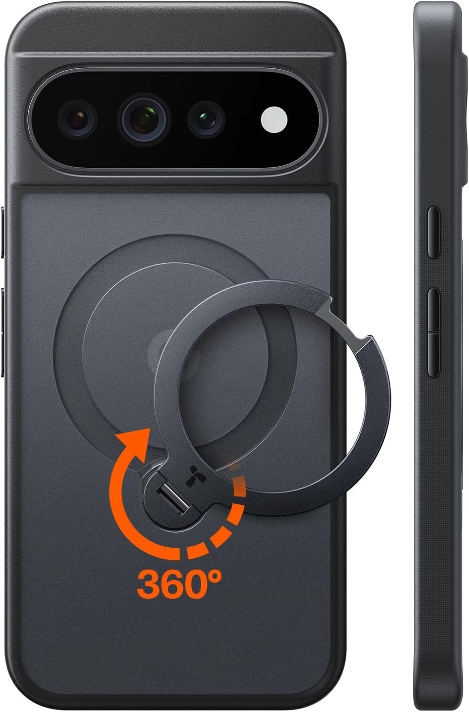 TORRAS Q3 Spin case for Pixel 11 Pro XL in black with 360 stand