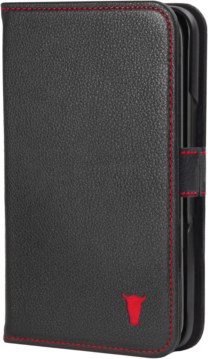 TORRO premium leather wallet case for Google Pixel 10 Pro Fold with the stand function in use