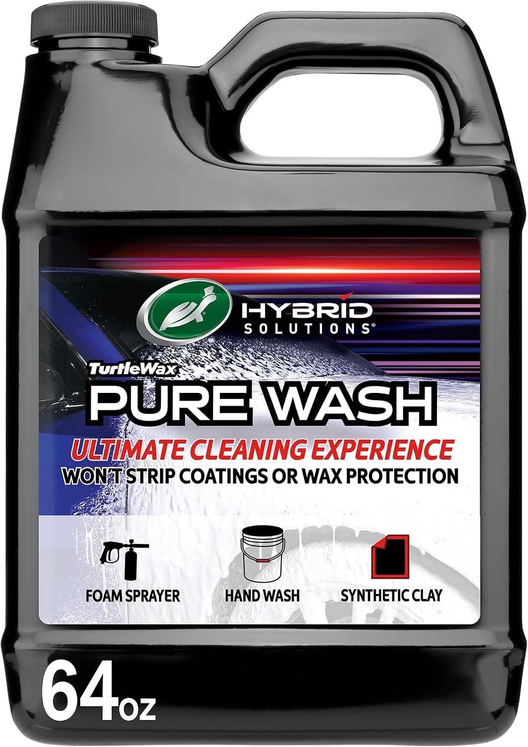 Turtle Wax Pure Wash foaming pH neutral car soap, 64 ounce bottle