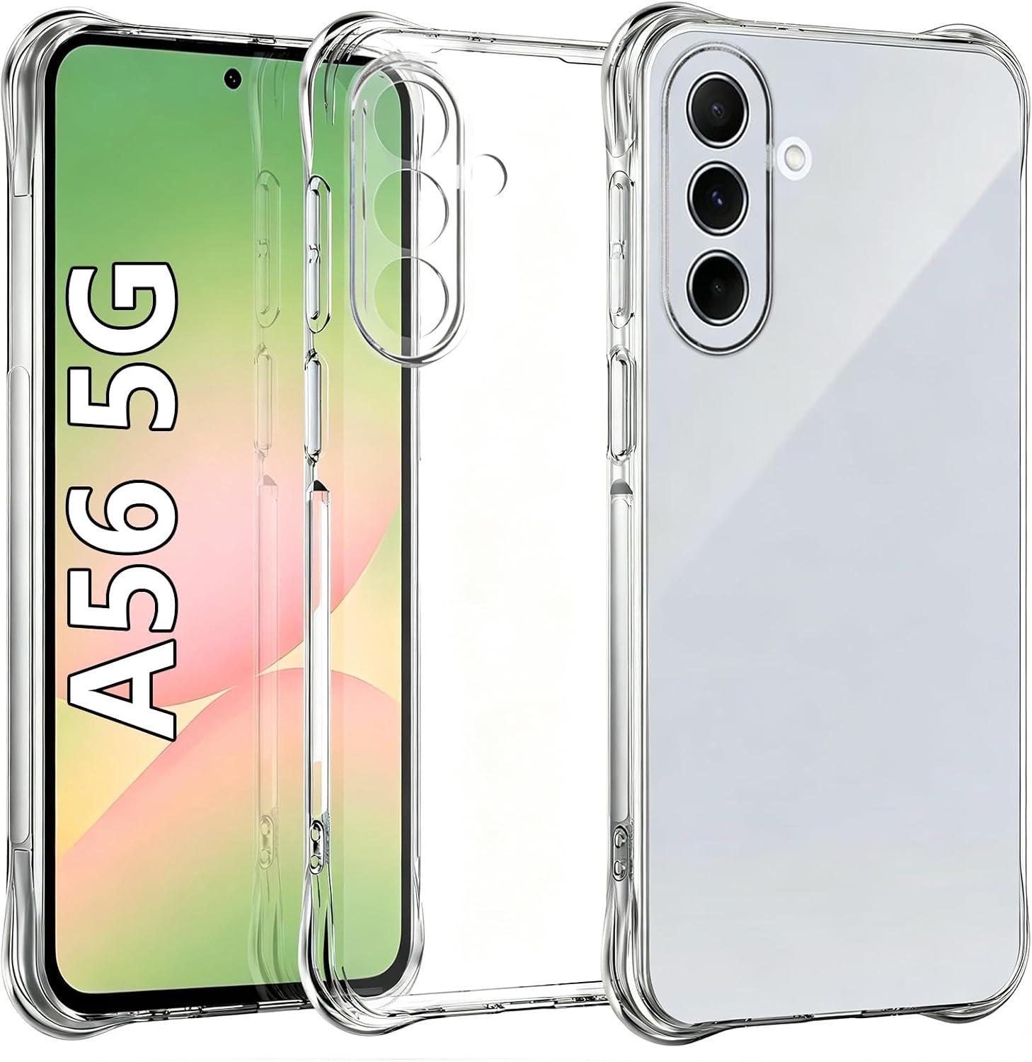 USTIYA clear TPU four corner protection case for the Samsung Galaxy A56 5G