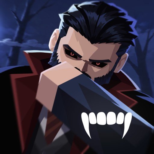 Vampire Life game icon with a fanged vampire raising a cloak across his face