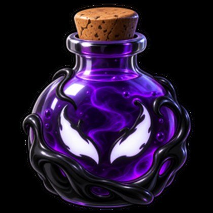 Bottled Potential community icon showing a purple symbiote potion