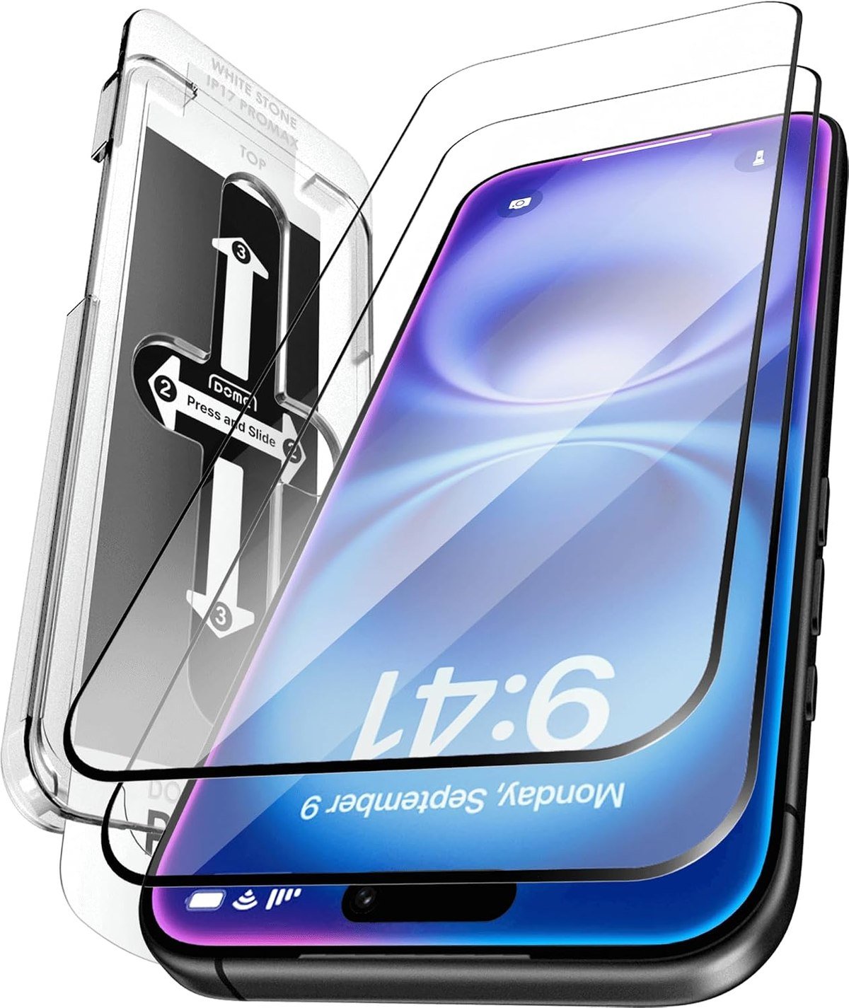 Whitestone DOME GLASS EZ Glass AR two-pack screen protector
