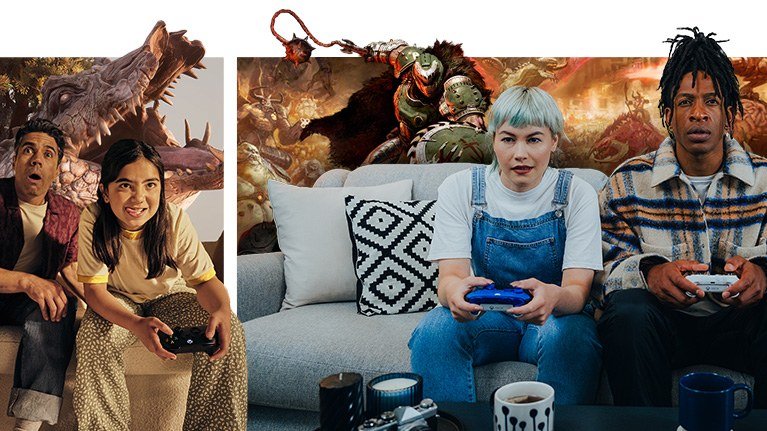 Xbox promotional tile for Game Pass alongside Play Anywhere